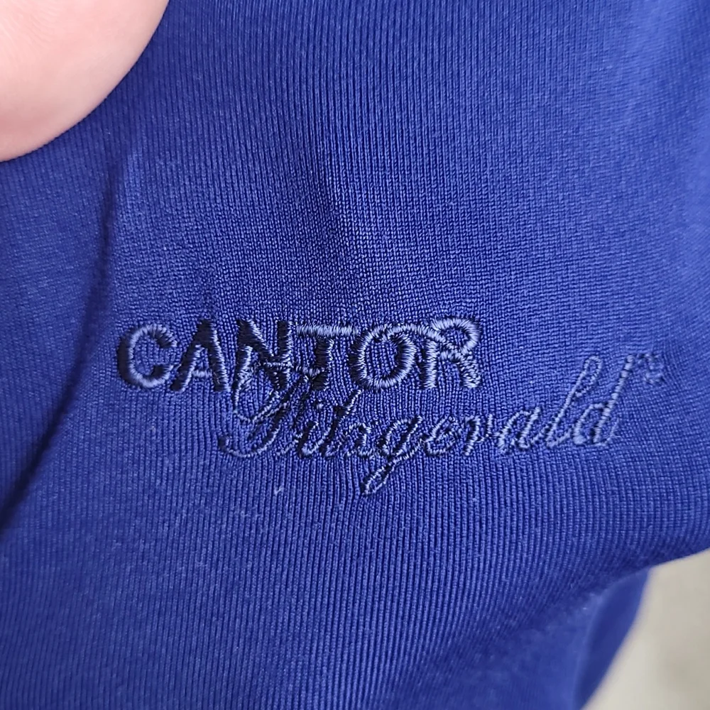 POLO GOLF Ralph Lauren Dark‎ Blue Cantor Fitzgerald Sz XL Long Sleeve Polo Shirt - Picture 4 of 8